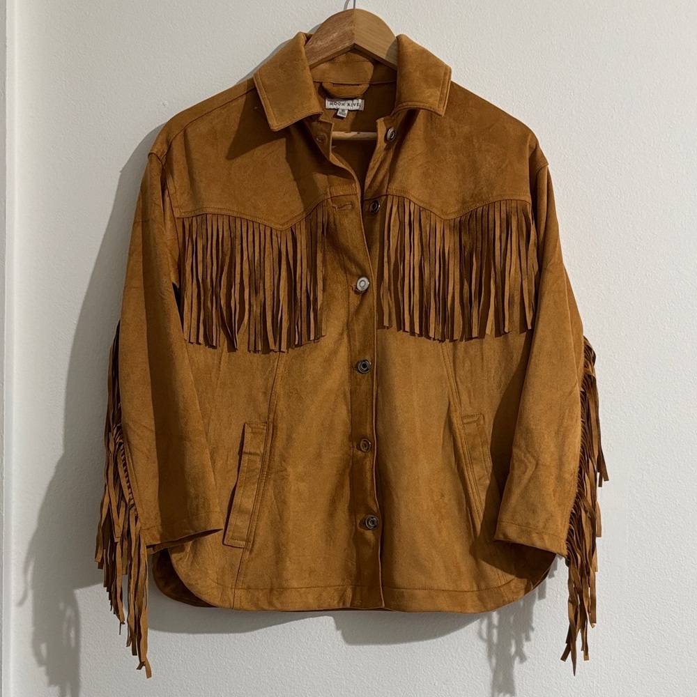 Moon River Western with Fringe Utility Jacket cowboy style festival boho cowgirl
